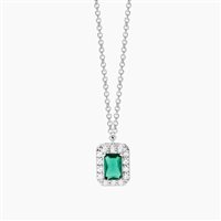 Collana Mabina Donna in Argento Smeraldo sintetico 553936